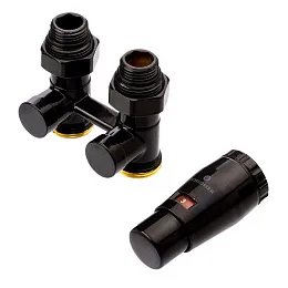 Узел нижнего подключения Schlosser Standard прямой G3/4х3/4, Ral 9005 матовый