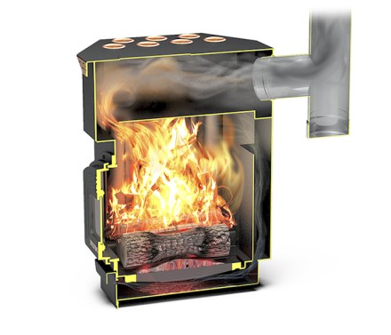 Дровяная трубная отопительная печь ТОП-Драйв-250