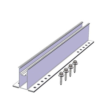 Мини-рельс 60 мм, длина 385 мм (для гофрированного или трапециевидного листа)