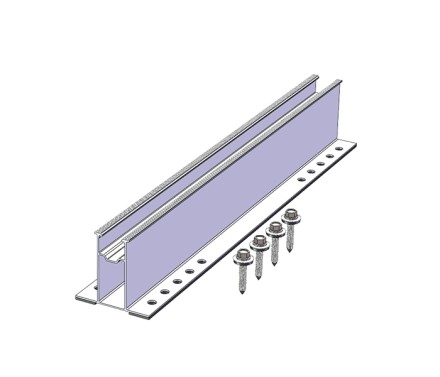 Мини-рельс 60 мм, длина 385 мм (для гофрированного или трапециевидного листа)