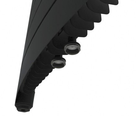 Вертикальный радиатор биметаллический Rifar Convex Ventil 500/22 Antracit