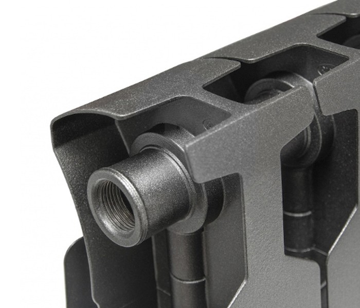 Радиатор Rifar (Рифар) Monolit 500 (10 секций), цвет черный