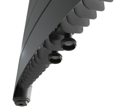 Вертикальный радиатор биметаллический Rifar Convex Ventil 500/22 Titan