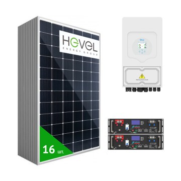 Гибридная солнечная электростанция 5 кВт (51,2В, 200Ач)