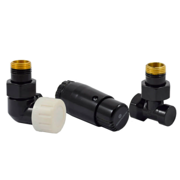 Комплект трехосевой Schlosser DN15 GZ1/2 x GW1/2, левый, с головкой Мини M30x1,5, Черный