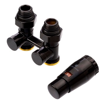 Узел нижнего подключения Schlosser Standard прямой G3/4х3/4, Ral 9005 матовый